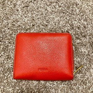 Fossil Women's Red Leather RFID Wallet